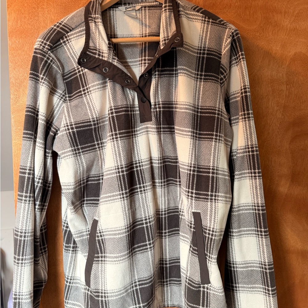 Plaid Quarter Button-Up Jacket